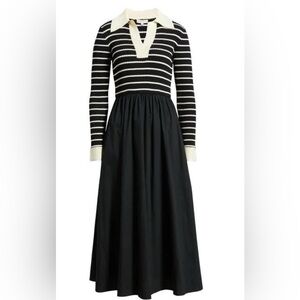 🖤 Moon River Striped Knit Bodice Maxi Dress | XL | NWT | Collared
